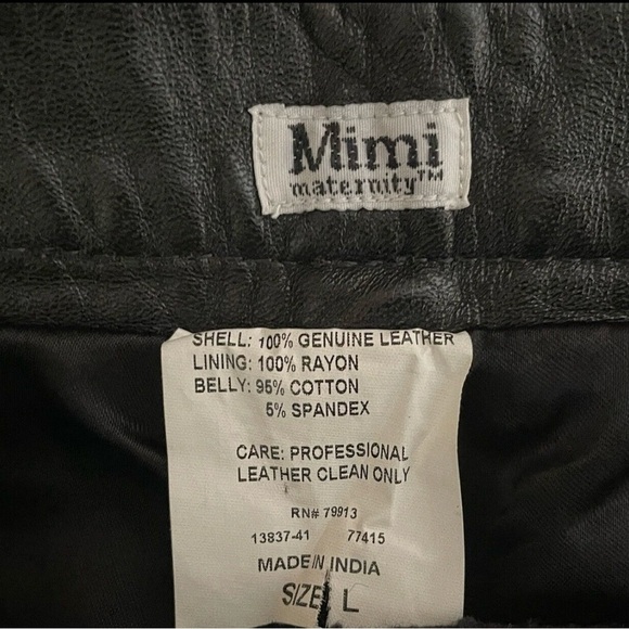 Mimi Maternity Black Boot Cut leather with Comfort Waistband - Picture 2 of 6